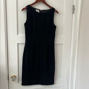 Black Sleeveless Sheath Midi Dress for Cocktail